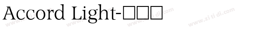 Accord Light字体转换